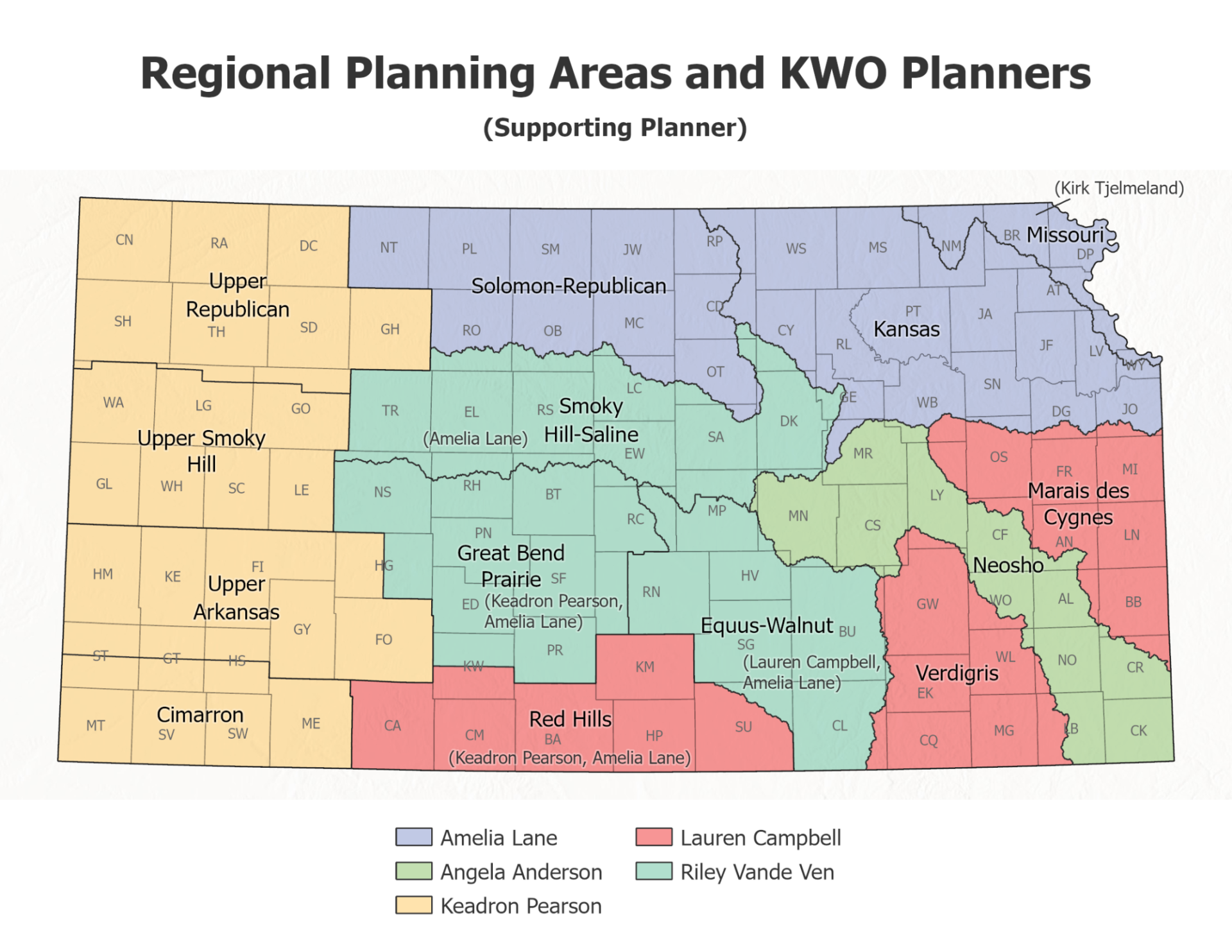 Map of Kansas displaying the state of drought in each county for 2024. The list of counties can be found on our news page.