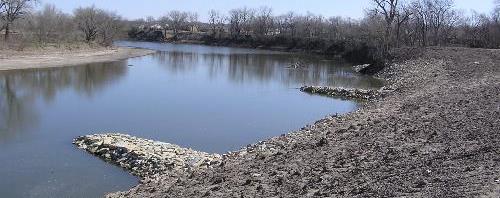 Piled Rock on Streambank