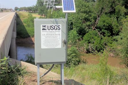 USGS Stream Gage, Smoky Hill River, Lindsborg, KS