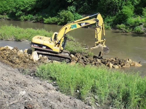 Streambank Site Construction, June 2010